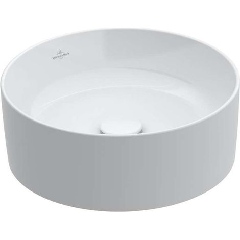 Villeroy & Boch Collaro - Lavabo da appoggio, diametro 40 cm, CeramicPlus, bianco alpino 4A1840R1 (1/5)
