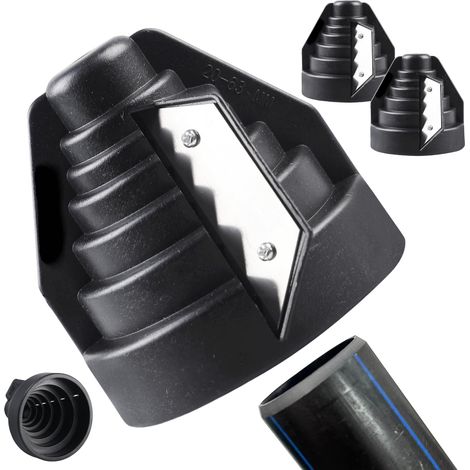 Lot de 2 outils d'ébavurage de tuyaux en plastique : ébavureur de tuyau ébavureur à main ébavureur de tuyau, ébavureur de tuyau PE PVC PP, outil de chanfrein pour 20, 25, 32, 40, 50 et 63 (1/5)
