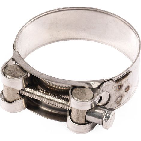 Moto Collier de tuyau d'échappement, Brides D'échappement Turbo,Collier de serrage du tuyau d'échappement Pinces Turbo en acier inoxydable Collier d'échappement (60-63mm) (1/4)