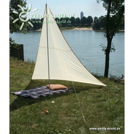 Camping-Freizeit-Sonnensegel 300 x 300 x 250 cm - Farbe hell elfenbein (1/5)