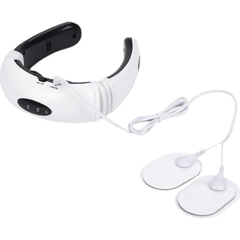 Masseur électrique pour la nuque avec fonction chauffante. 7 modes de massage. Rechargeable et réglable pour soulager les douleurs aux épaules, au dos et à la taille.-AquaForge