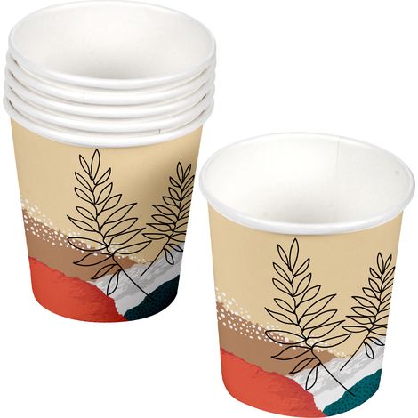 10 gobelets en carton Fleurs abstraites (1/2)