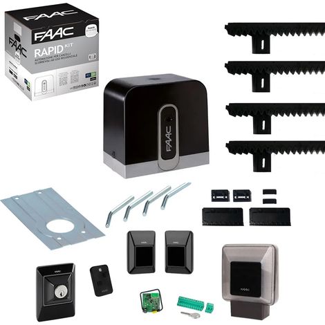 FAAC C720 RAPID KIT 1059995 400 kg 24v 4mt Cremagliera Automazione Cancello Scorrevole