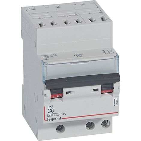 Modulaire Installatieautomaat DX3 3P Karakteristiek C 6A 4.5kA Legrand LEG406897