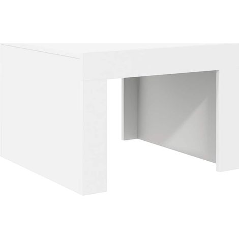 Maison Exclusive - Couchtisch Weiß 50x50x35 cm Holzwerkstoff