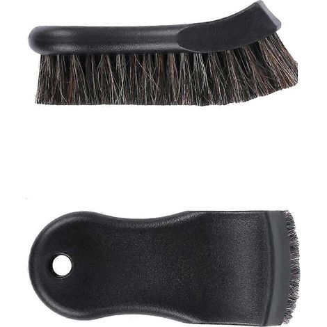 Auto-Lederreinigungsbürsten-Set, Rosshaarbürste, Autoreinigungswerkzeuge, Auto-Lederpolsterreinigung (1/5)