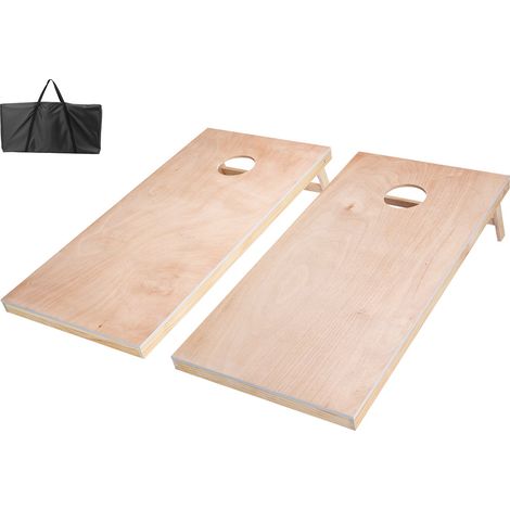 Jeu de Cornhole 125,5 x 60 cm, Planche de Jeu de Poche Portable, Babette en Bois Massif, avec Sac de Transport Facile à Ranger, pour Intérieur et Extérieur, Jardin Arrière-cour Plage Camping (1/5)