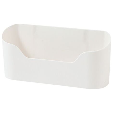 Lot de 2 organiseurs de porte d'armoire de cuisine auto-adhésifs blancs pour armoire, salle de bain, réfrigérateur, petits objets (1/5)