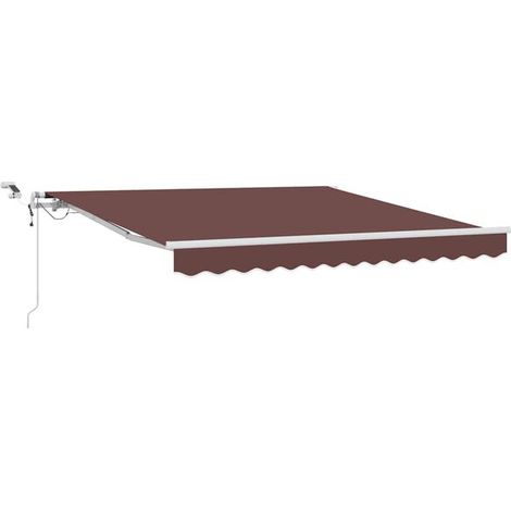 Store banne rétractable automatique avec éclairage LED marron, 300 x 250 cm (1/5)