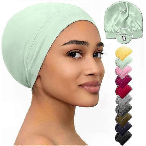 Damen-Nachthaube – Haarschutz aus seidigem Satin, ideal zum Schlafen, bewahrt die Frisur, für die Nacht (1/5)