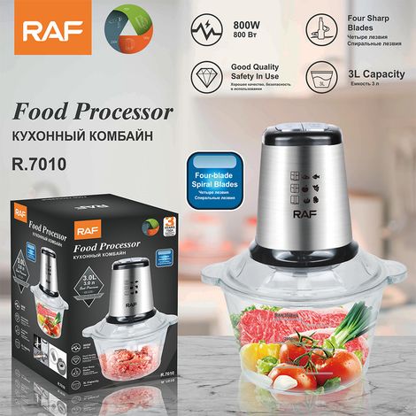 Hachoir à viande électrique domestique aux normes européennes - Grande capacité - Broyeur à ail - Broyeur de viande - Robot culinaire - 3 L (1/5)