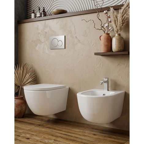 Exagonshop Sanitari sospesi salva spazio Linea Emme scarico a
