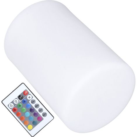 Lámpara nocturna cilíndrica RGB, 16 colores, control remoto, luz para barra de karaoke, 15 cm