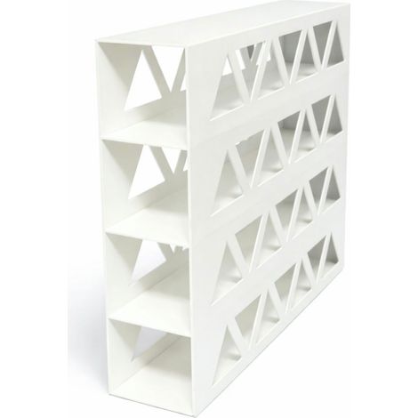 Organisateur de rouleaux de cuisine, boîte en papier aluminium blanc, 4 compartiments