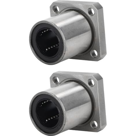 2 roulements à billes linéaires à bride carrée, mouvement linéaire, alésage de 20 mm, diamètre extérieur de 32 mm, longueur de 42 mm, LMK20UU