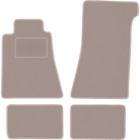 Alfombrillas de terciopelo para coche: Mercedes SL R107 coupé sin catalizador (1971-1989) beige (1/5)