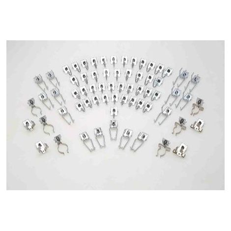 Facom – Crochet de rangement 50mm – Lot de 20 crochets standard – 5 crochets pour clés plates 25x8mm – 5 crochets pour clés plates 36x12mm (1/6)