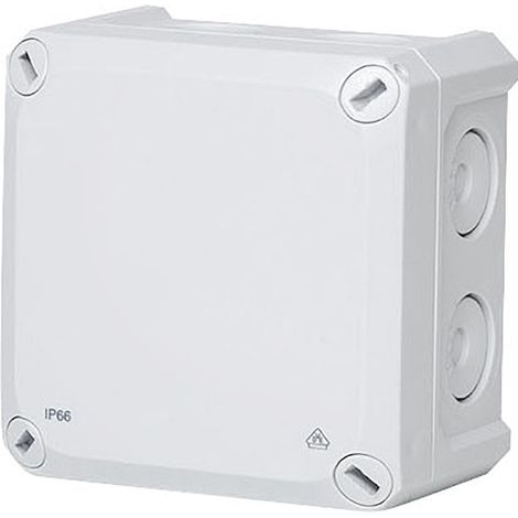 Abzweigkasten Aufputz IP66 mit Klemmleiste 110x110x67mm grau