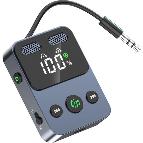 Trasmettitore Bluetooth 5.3 2 in 1, audio da 3,5 mm, compatibile con TV, Auto e Vliegtuig