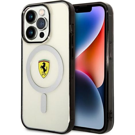 Funda rígida transparente Ferrari FEHMP14LURKT para iPhone 14 Pro de 6,1" con MagSafe (1/5)