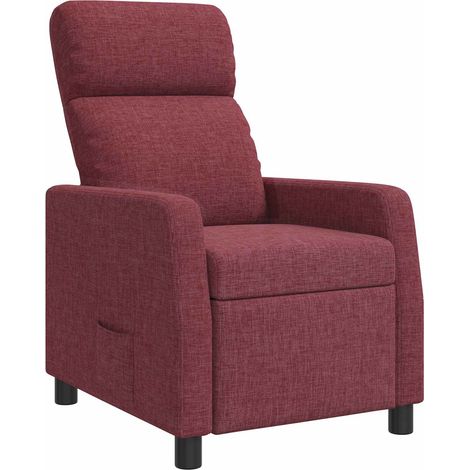Recliner Wine Red Fabric vidaXL (1/5)