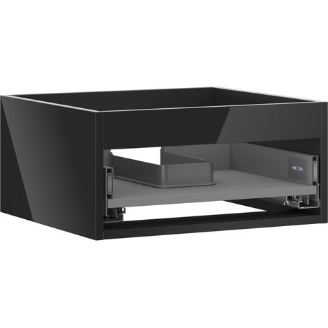 Mexen Box-A cuerpo de mueble bajo lavabo de 50 cm, 1 cajón, negro brillo - 91AX0-0500-235-1-70 (1/4)