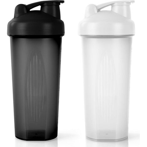 Protein Shaker 600ml mit Messskala und Edelstahl-Mischkugel, BPA-frei, auslaufsicher (1/5)