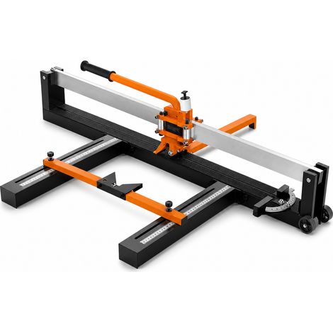 Manual tile cutter 1200 mm with trolley and carbide blade orange (1/5)