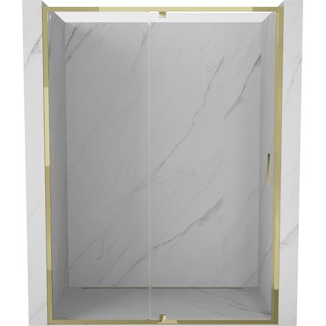Mexen Exo porta doccia battente 130 cm, trasparente, dorato - 819-130-000-50-00 (1/5)