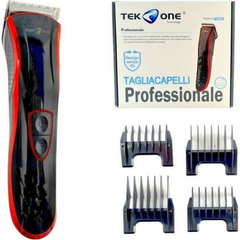 Tagliacapelli professionale rasoio barba elettrico ricaricabile 4 guide 4002