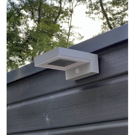 Applique murale extérieure LED solaire LETINA, Blanche, avec