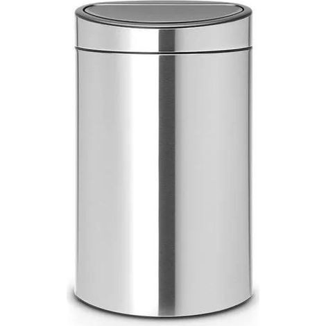 Papelera Brabantia Touch Bin New plateado 40 litros metal