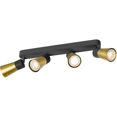 Moquerie Puri 2.0 Cone Noir-Or 4 Lumières - 1008349