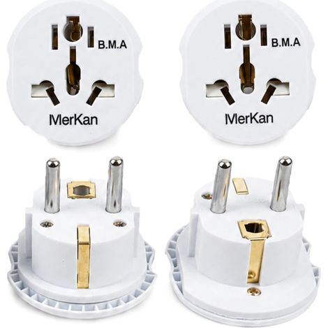 4 Pièces Adaptateur Prise Universelle, Prises Internationales avec Fiches EU, Prise Internationale De Voyage, pour Europe, Etats-Unis, Thaïlande, Russie, Corée du Sud, 16A/250V (1/5)