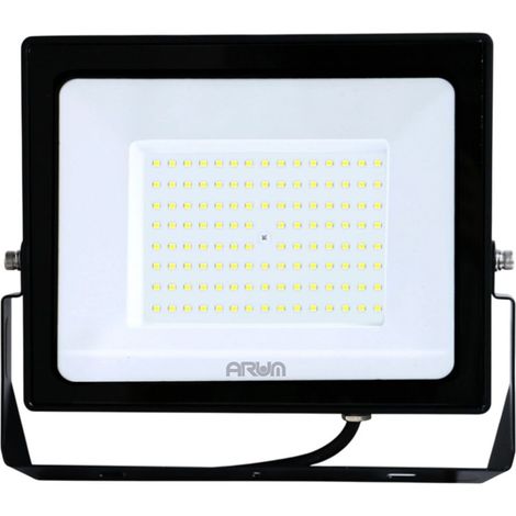 Arum Lighting – Projecteur LED 100W extérieur noir – 9000 lumens – IP65 – Éclairage puissant pour façades, garages et terrains de sport (1/5)