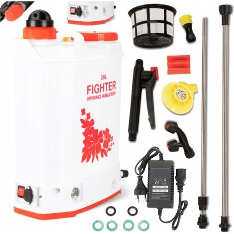 SPRUZZATORE A ZAINO A BATTERIA 16L CON LANCIA LUNGA E UGELLI A PRESSIONE (1/5)