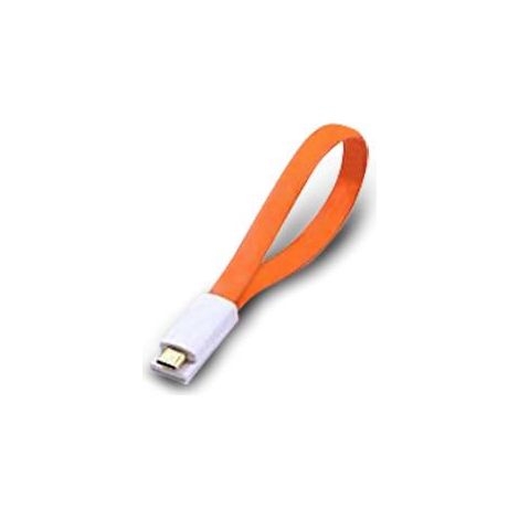 Atlantis Land 0.2m USB 2.0 A - Micro USB 2.0 B M/M cavo USB 0,2 m USB A Micro-USB B Arancione (1/2)