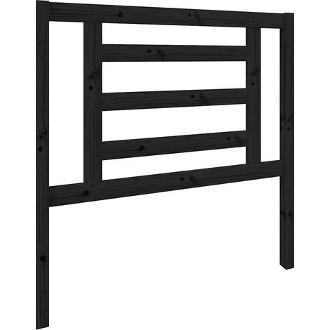 Maison Exclusive - Cabecero de cama madera maciza de pino negro 9 (1/5)