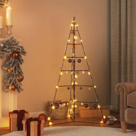 vidaXL Árbol de Navidad para decoración metal negro 140 cm (1/5)