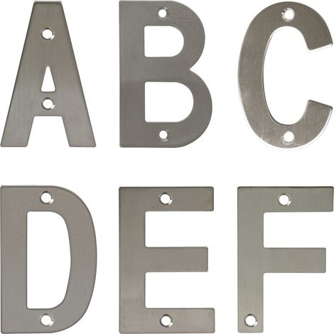 LETRA A-4" ACERO INOXIDABLE 18/8 (D) - AMIG