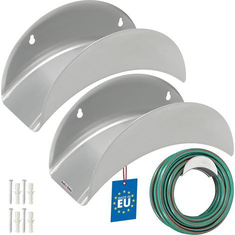 KOTARBAU® 2 x Wall-Mounted Hose Holder, Steel Wall-Mounted Hose Reel, Hose Holder, Wall-Mounted Hose Bracket, Hose Hook (1/5)