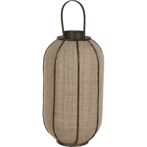 Portavela Yute Bambu 33X33X61,5 Natural (1/4)