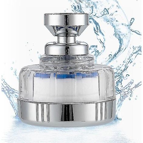 Filtro de agua para grifo, filtro antical universal con 6 elementos filtrantes de algodón PP, cabezal rociador giratorio de 360° - hao (1/5)