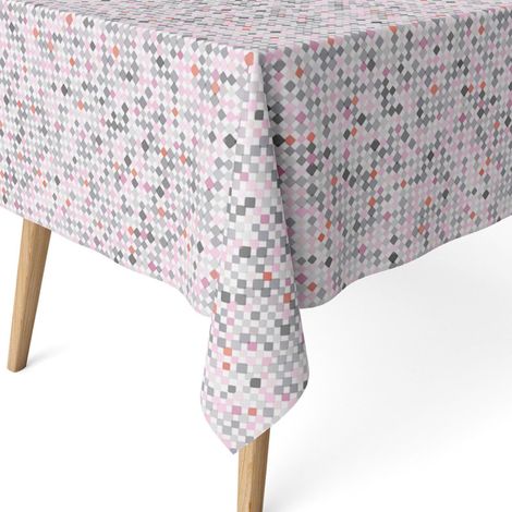 Nappe Anti-Taches enduite Coton Ronde 140 cm Maui Lilas (1/5)
