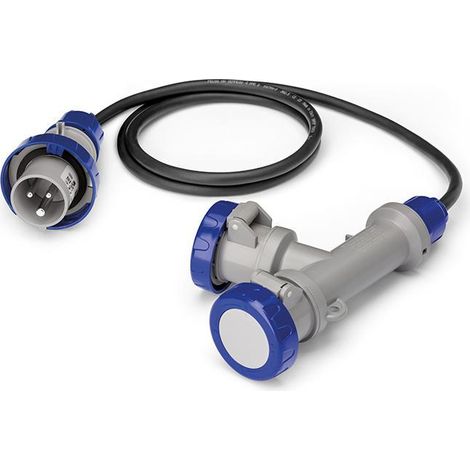 Adattatore elettrico multiplo 2p+t 16a 230v ip66 cavo 2m scame 600.2515-062