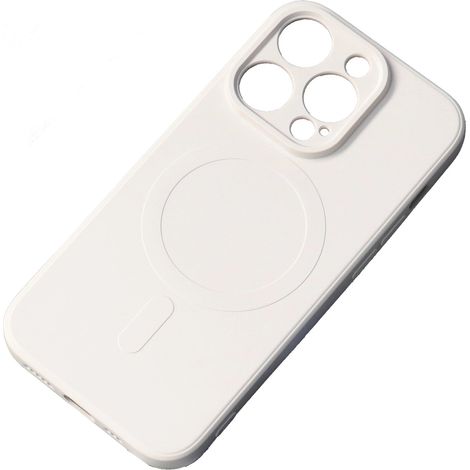 Silikonhülle mit MagSafe für Samsung Galaxy S25 Edge – Beige