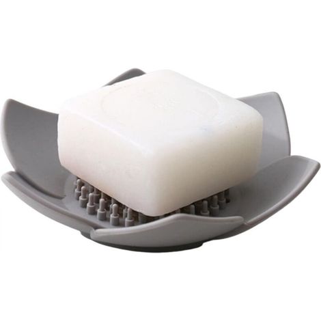 Soap dish cleaning sponge tray, flower-shaped soap holder, cleaning sponge organizer with easy drainage, safe soap holder for the shower, bathroom, etc.