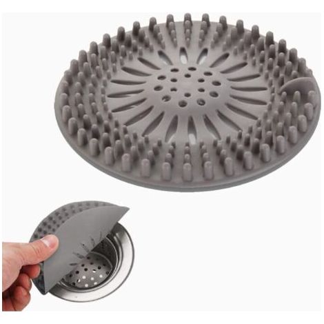 Protection de Drain de Silicone, Filtre Evier de Cuisine avec Ventouse, Filtre de Couverture de Drain de Baignoire, Filtre D'éVier de Cuisine Et Salle de Bain. (1/4)