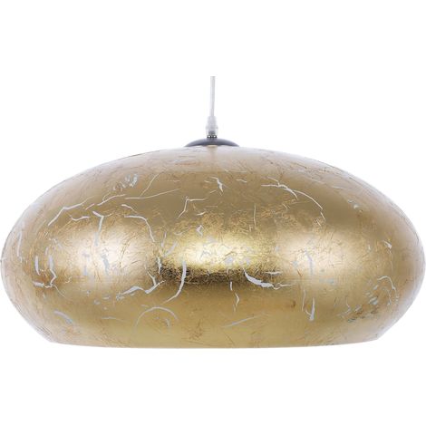 Lámpara de techo colgante de metal dorado forma redonda estilo retro vintage Limnatis