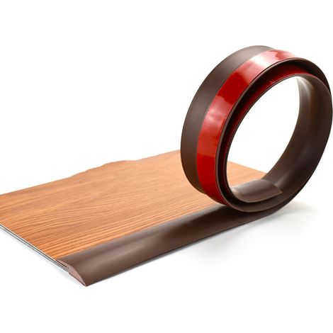 Bande de bordure de transition foncé pour sol, bande de bordure de sol en moquette, 35×5MM-marron haute et basse 1 mètre de long (1/4)